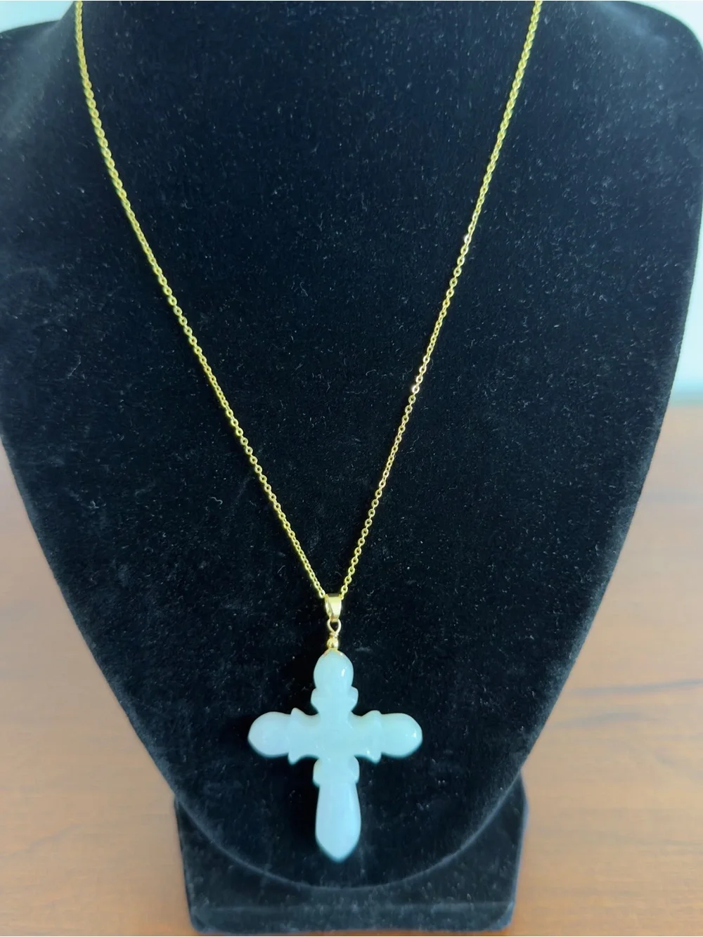 Certified Grade A Burma Jade Cross Pendant